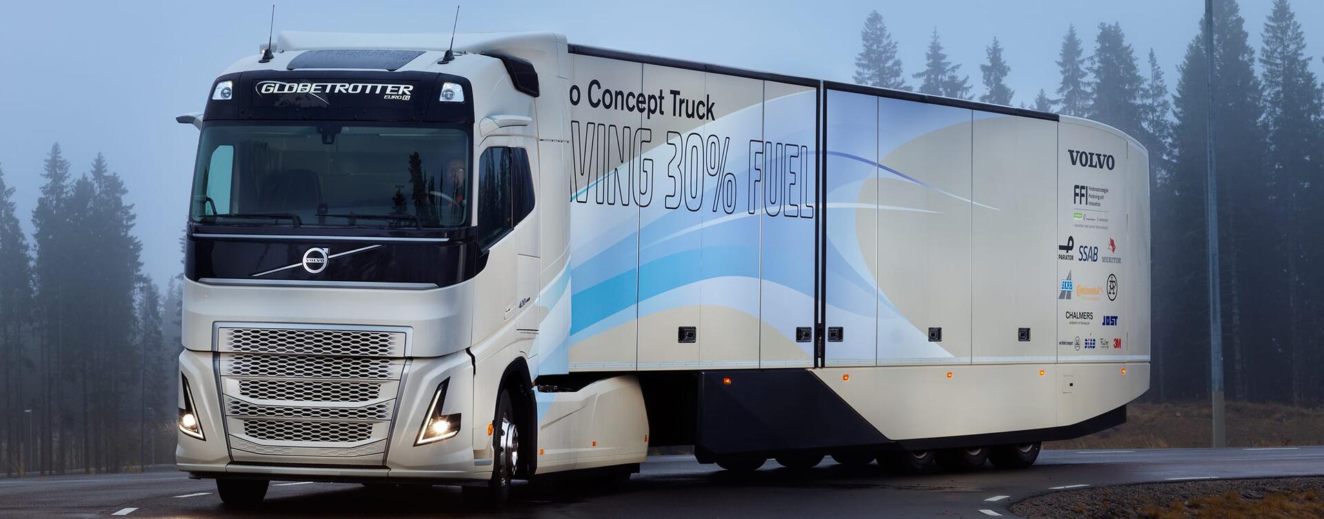 Hybride aandrijflijn voor internationaal transport getest in Volvo-concepttruck