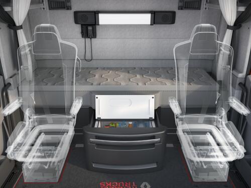 Stoelen en bed in de nieuwe Renault Trucks T, C & K range